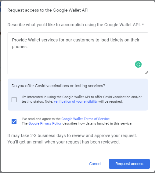 Google Wallet  Google for Developers