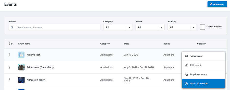 Inactive Events in the CMS